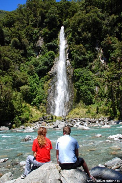 Новая Зеландия.Thundercreek Falls